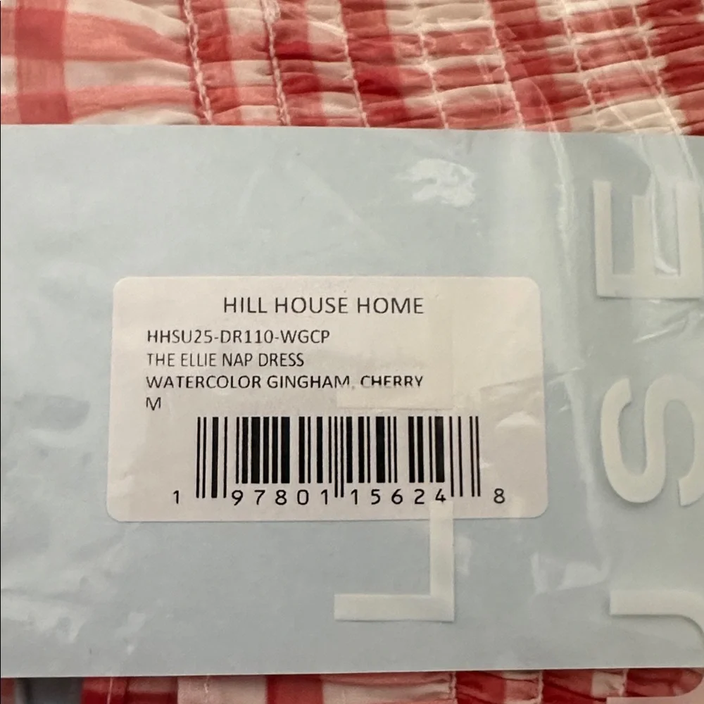 Hill House Ellie Nap Dress. Watercolor Gingham - Cherry. M. NWT. - Picture 6 of 6